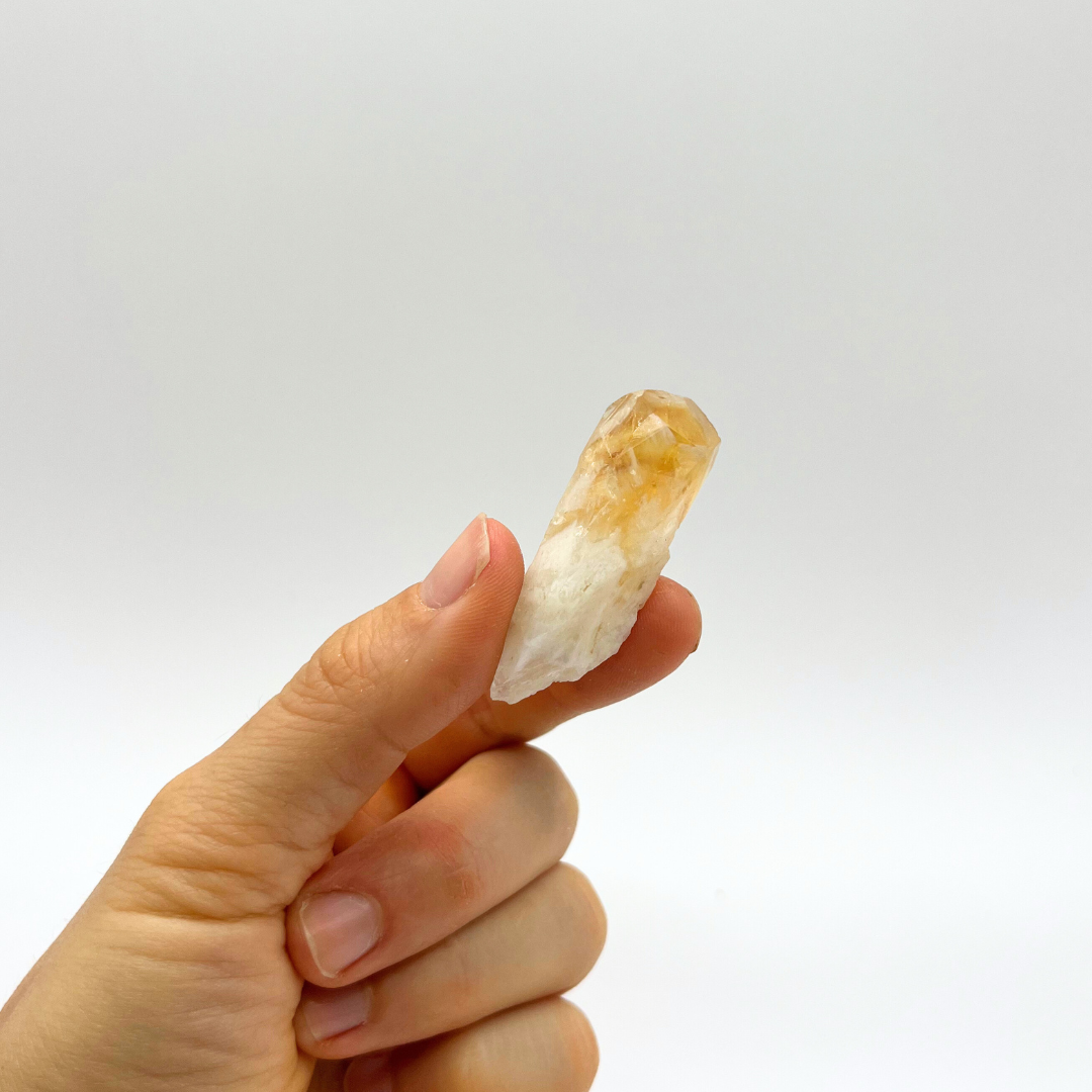 Citrine crystal for abundance, optimism, and manifesting wealth. Included in the Abundance Kit by Clear Soul Living.
